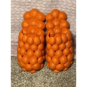 Orange Bubble Slides Sandals US-9 Size 39-40 European. New Made in China
